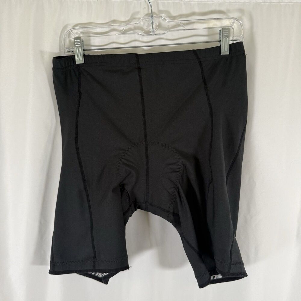 Sugoi Cycling Shorts Women's XL Solid Black Pull On Padded 9.5" Inseam